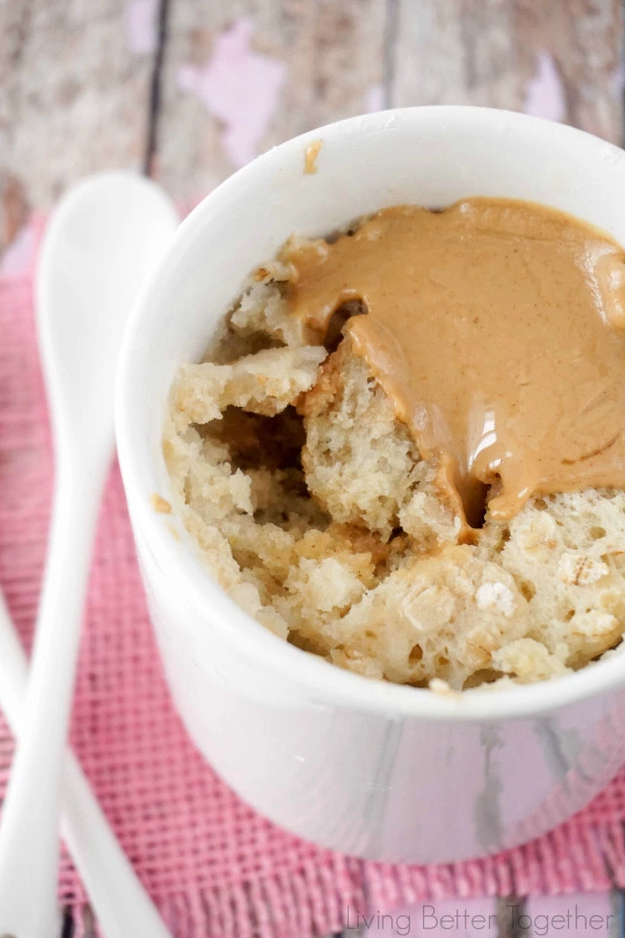 Oatmeal &amp; Peanut Butter Mug Cake