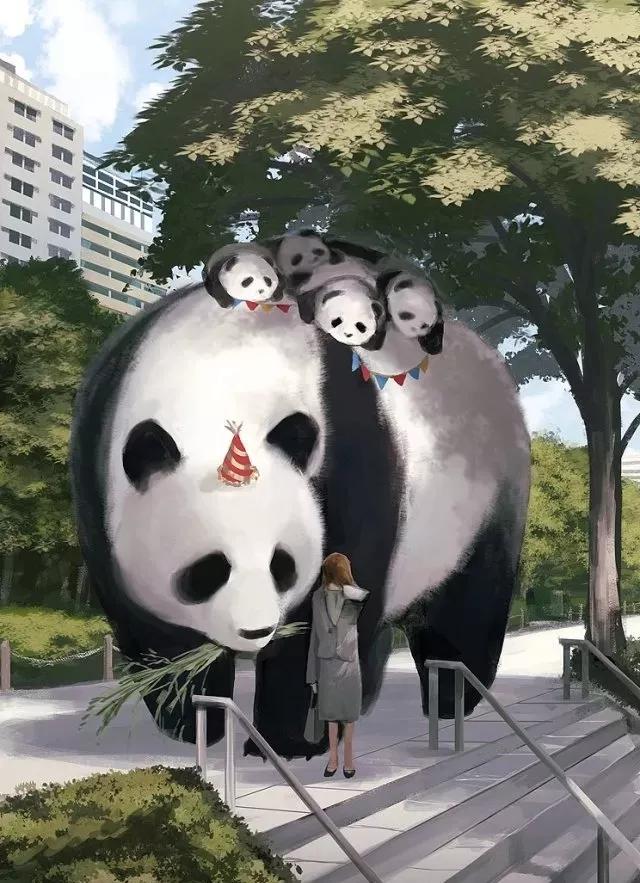 這個日本插畫師將動物放大幾百倍，治癒了每一個受傷的心靈