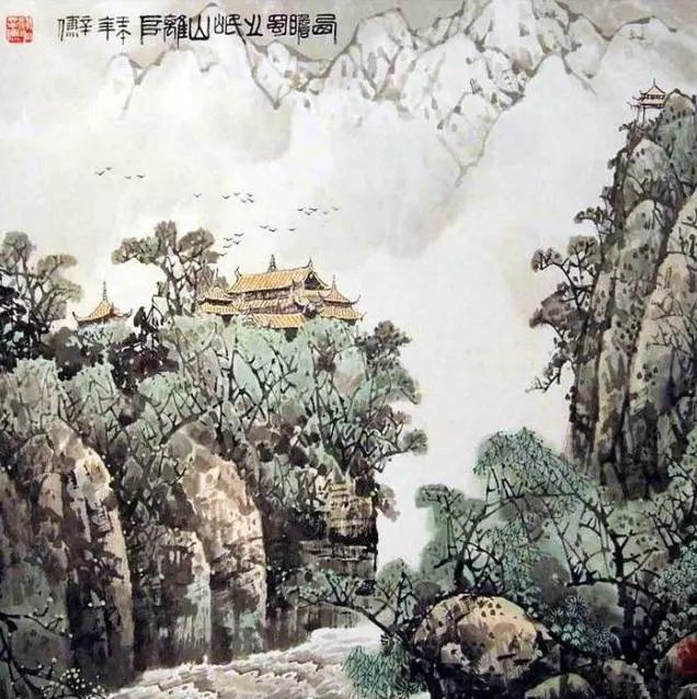 蒼鬱之景，山水畫