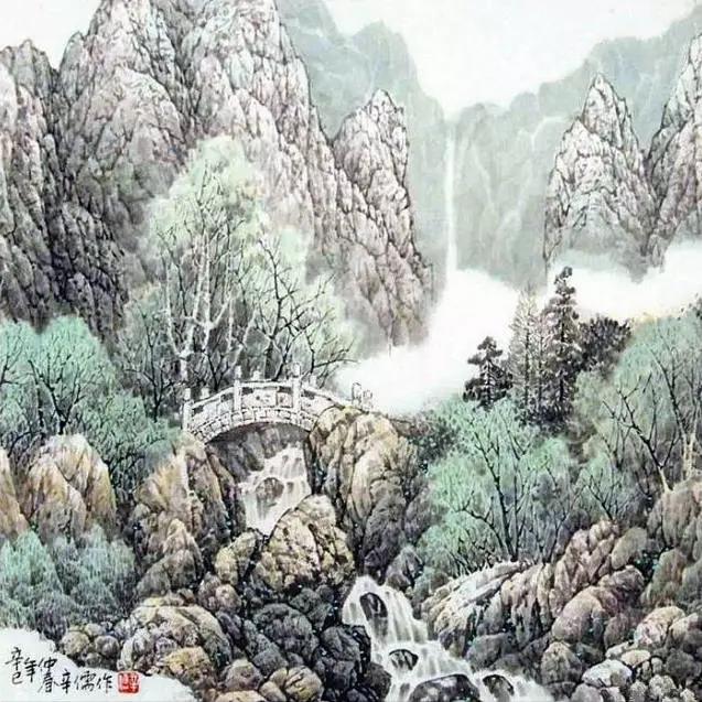 蒼鬱之景，山水畫