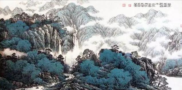 蒼鬱之景，山水畫