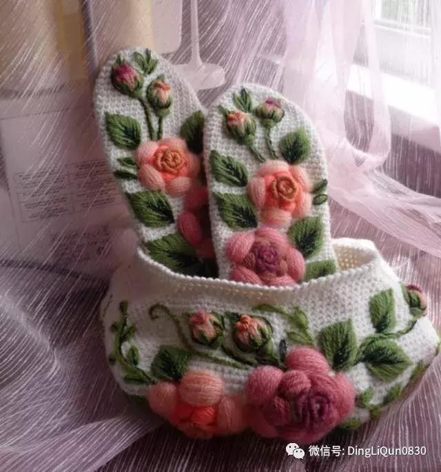 「刺繡作品」毛線繡帽子、手套和衣服等作品欣賞