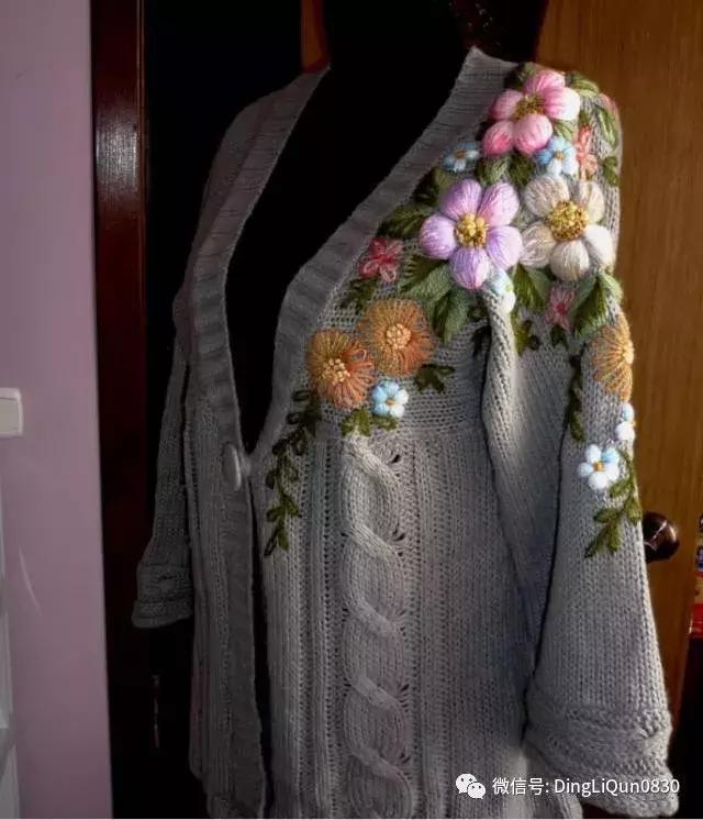 「刺繡作品」毛線繡帽子、手套和衣服等作品欣賞